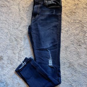 Just USA distressed stretch jeans.